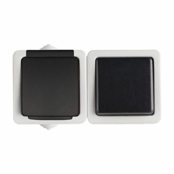 Kanlux francouzská dvouzásuvka TEKNO ochrana šroubového k...