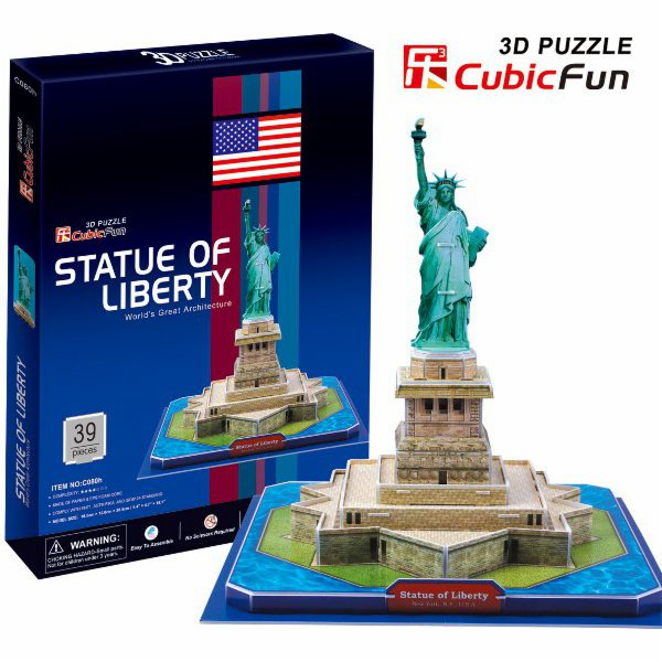 Cubicfun 3D PUZZLE SOCHA SVOBODY - C080H