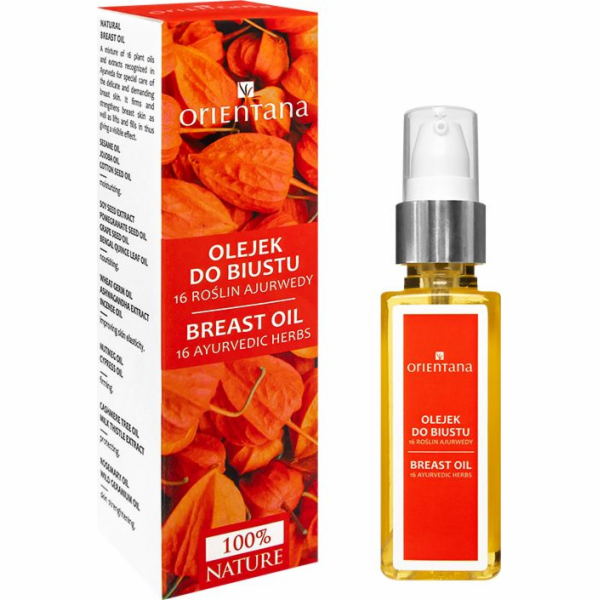ORIENTANA Bio Olej na poprsí 16 rostlin Ájurvédy 50ml