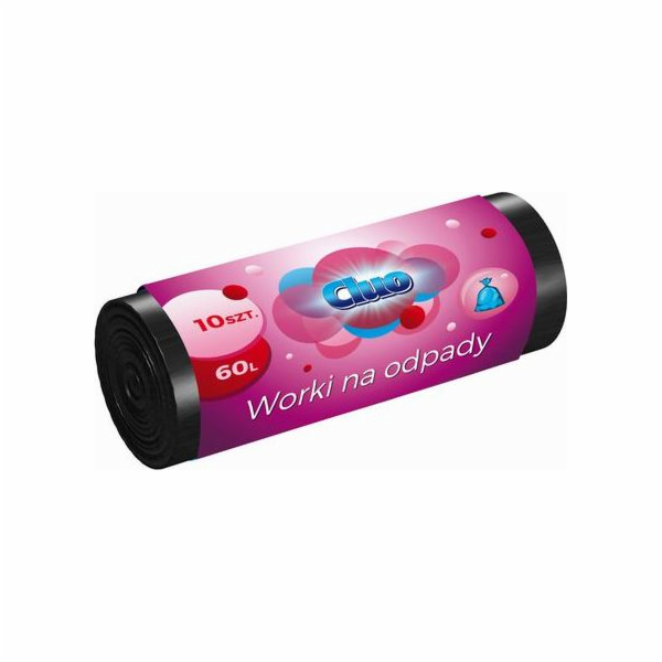 Sponky Cluo LDPE pytle na odpad 60l černá 10/rol