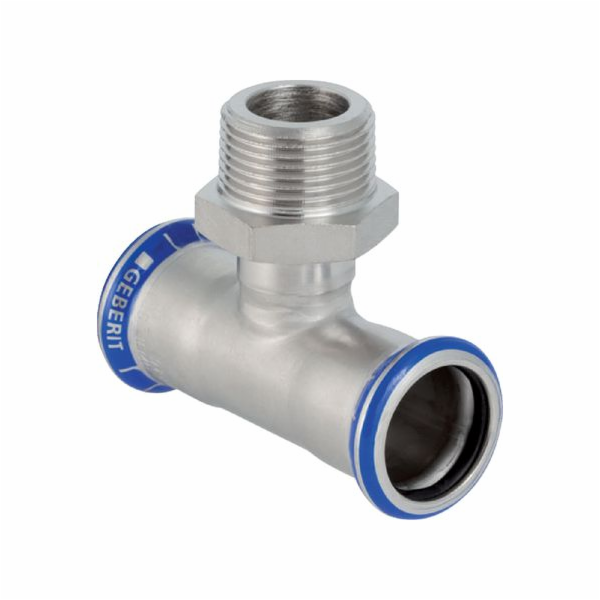 Geberit Tee Mapress Edelstahl transitional GZ 28 mm x 1 x...