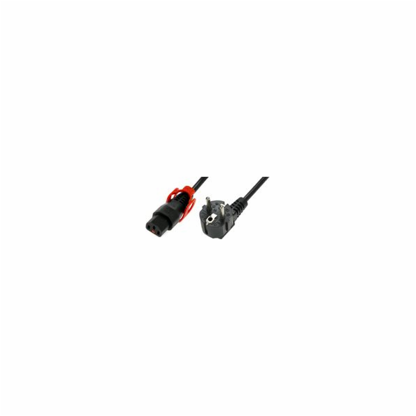 MicroConnect IEC LOCK+ C13 - R/A napájecí kabel SCHUKO, 2...