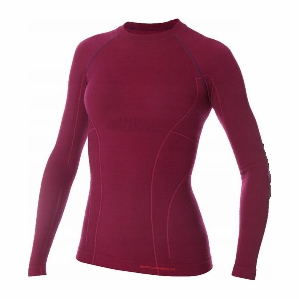 Brubeck Active Wool dámské tričko, švestka, velikost S (L...