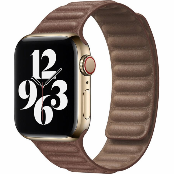 Strado Kožený řemínek, pásek pro Apple Watch 7 41mm (hněd...