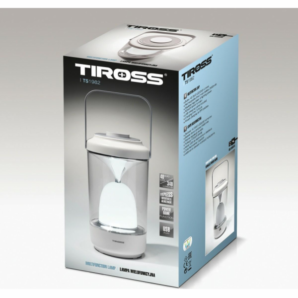 Tiross TIROSS CAMPING LAMP TS1982 LED S FUNKCÍ POWER BANK...