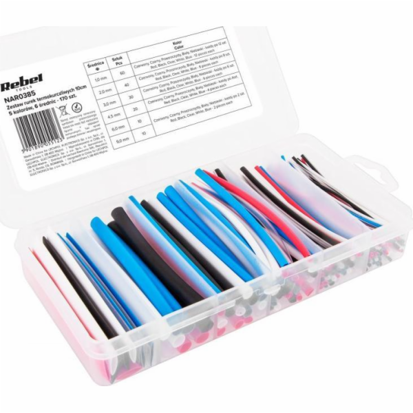 Cabletech Sada smršťovacích bužírek 10cm - 5 barev, 6 prů...