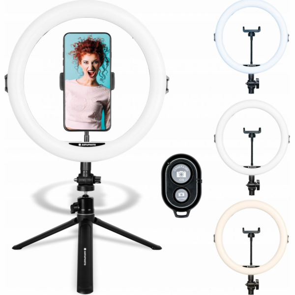 AgfaPhoto AGFA ARL11 Ring Lamp 120 LED Ring VLOG + stativ...
