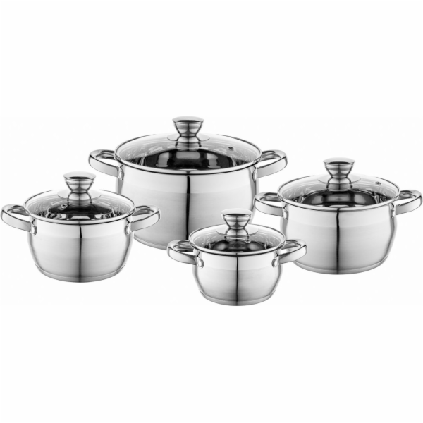 Florina SADA HRNIČŮ OLIVER INOX 8 DÍLŮ. (1,3 l 1,8 l 2,5 ...