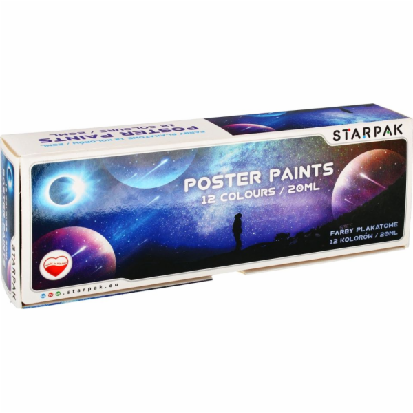 Barvy na plakát Starpak Space 12 barev 20 ml