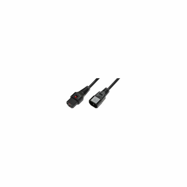 MicroConnect IEC LOCK C13 - C14 napájecí kabel, 1m (PC1024)