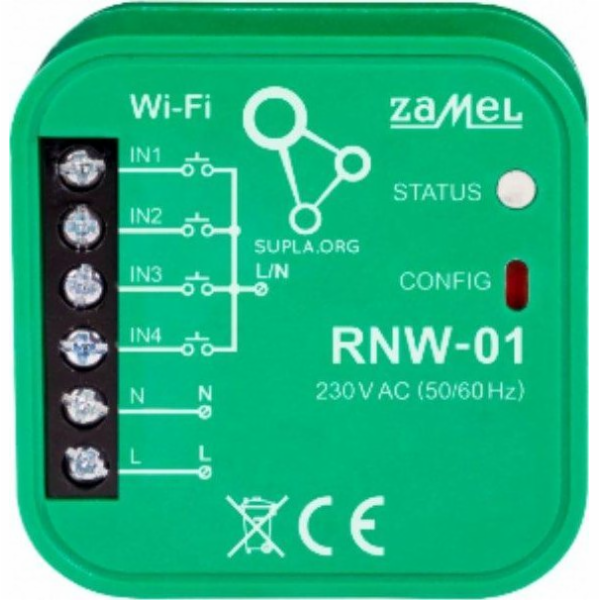 Zamel 4-vstupové WI-FI rozhraní pro zapuštěnou montáž RNW-01