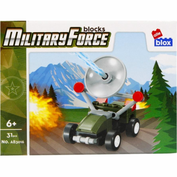 ALLEBLOX Bloky Militaria Military Vehicle 31 prvků Allebl...