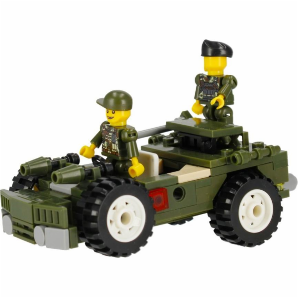 ALLEBLOX Klocki Militaria 3v1 vojenské vozidlo 180 prvků ...