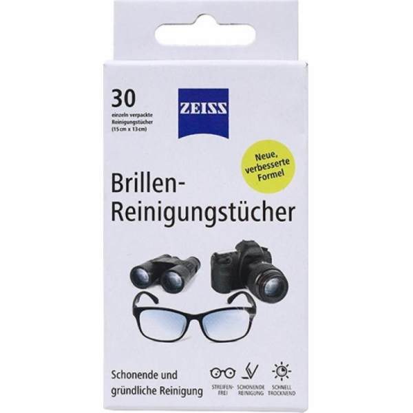 Zeiss Čisticí ubrousky na brýle a displej 30 ks.