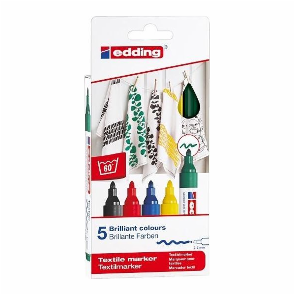 Edding Látkové popisovače 5 barev EDDING