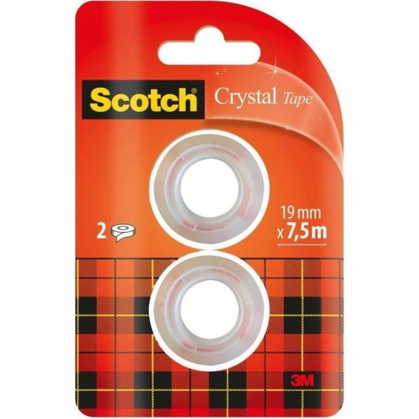 Scotch Crystal kancelářská páska 19 mm (2 ks)