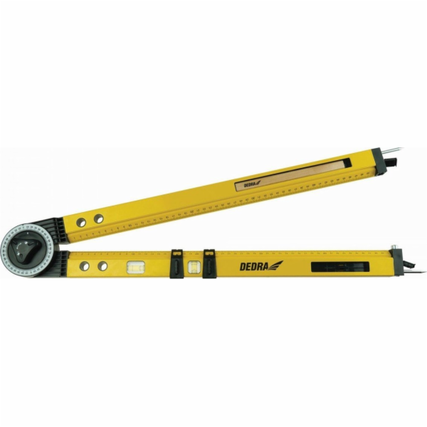 Nastavitelný úhloměr s vodováhou 620mm, 2 libely