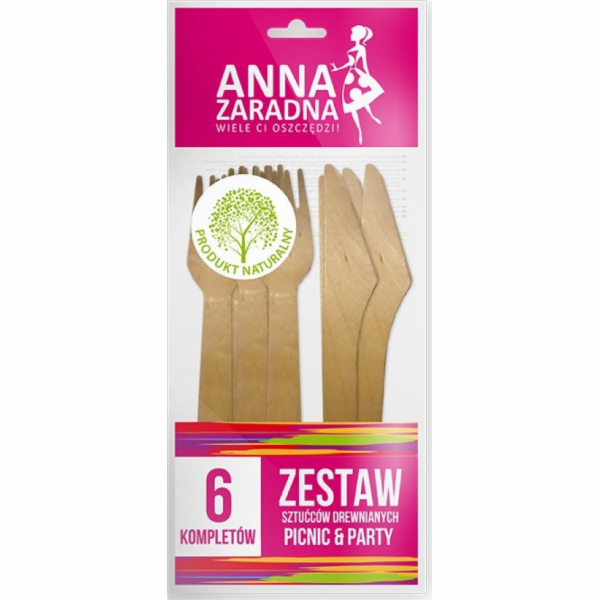 Anna Zaradna Sada dřevěných příborů ANNA ZARADNA, 6 sad, ...