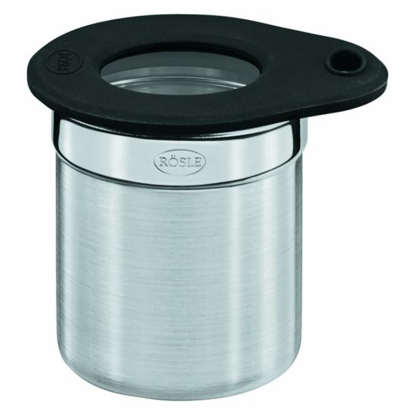 Pěstební hrnec s poklicí 100 ml nerez/stříbrný silikon