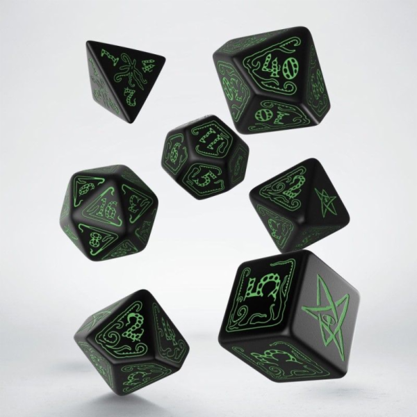 Sada kostek Q-Workshop Call of Cthulhu – černá a zelená (...