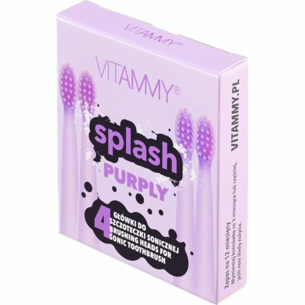 Vitammy hrot na sonický kartáček Splash Purply, 4 ks.