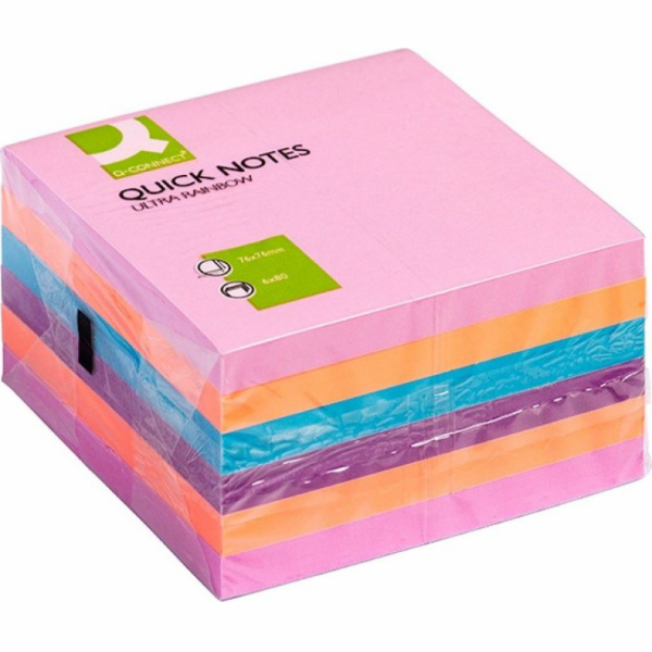 Q-Connect Sada samolepicích bloků Q-CONNECT, 76x76mm, 6x8...