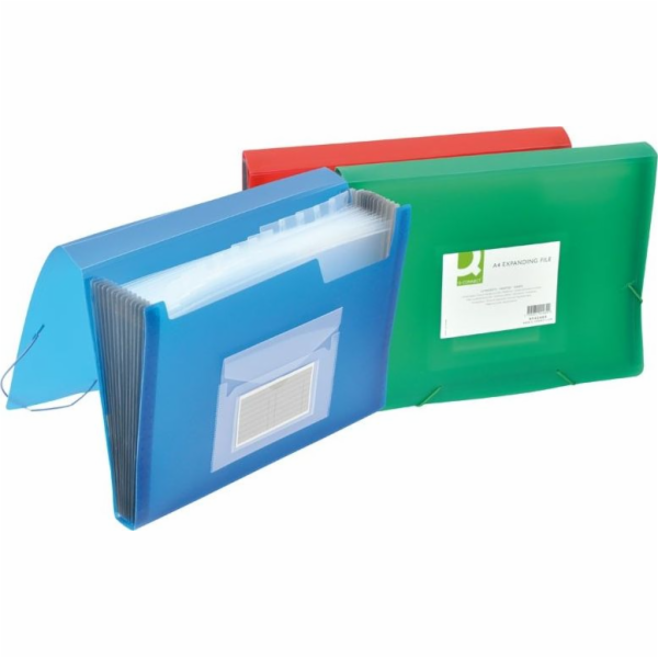 Složka Q-Connect Folder s gumičkou A4, průhledná červená ...