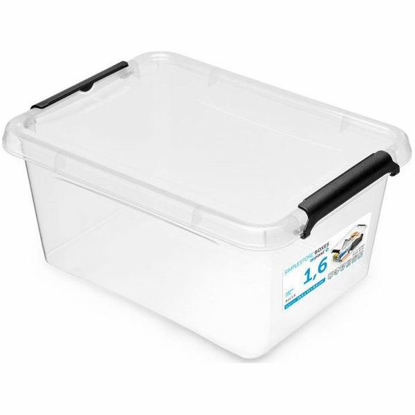 ORPLAST Organizér Nádoba s víkem Transparentní 1,6 l Simp...