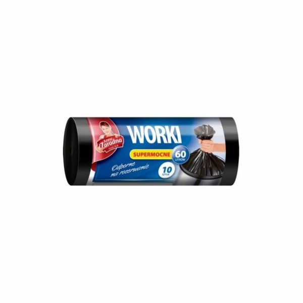 Anna Zaradna Super pevné LDPE pytle na odpadky 60L, 10 ks...