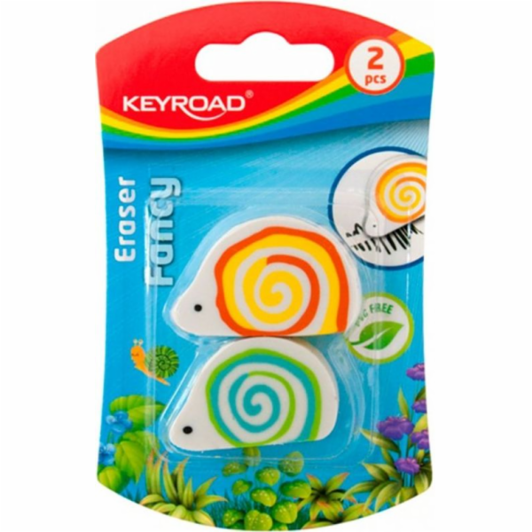 Keyroad Keyroad Universal Eraser Snail, 2 ks, blistr, Mix...