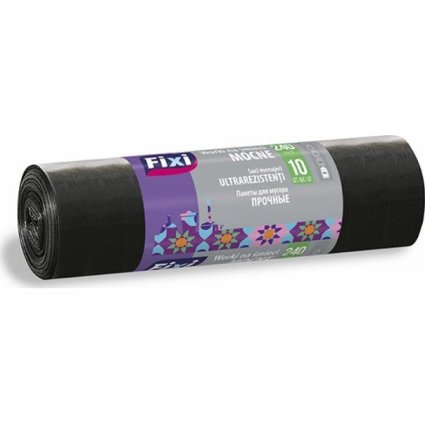 Fixi FIXI pytle na odpadky, silné, 240 l, 10 ks, černé