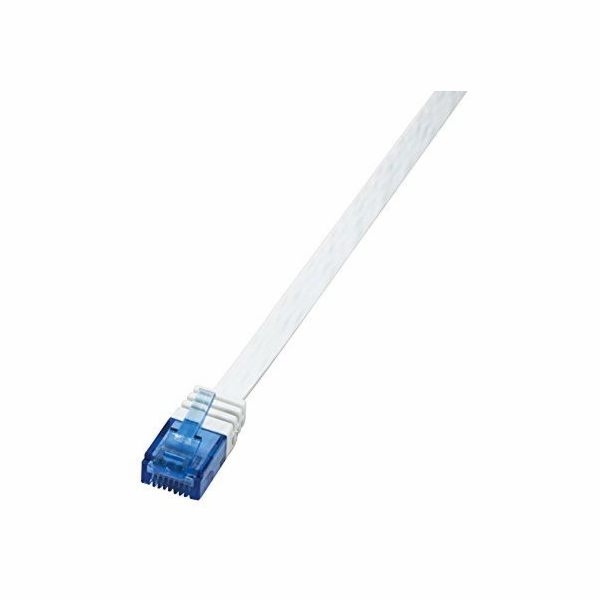 Plochý propojovací kabel LogiLink, U/UTP, Cat.6, bílý, 20...