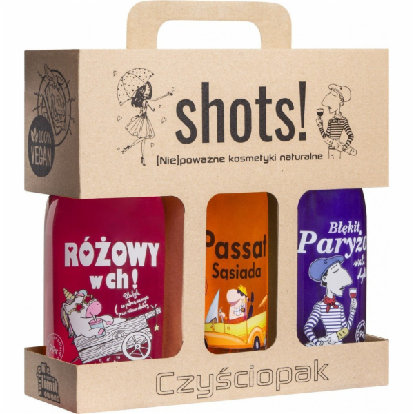 LAQ_SET střely! Clean-Pack Unisex růžový sprchový gel! 50...
