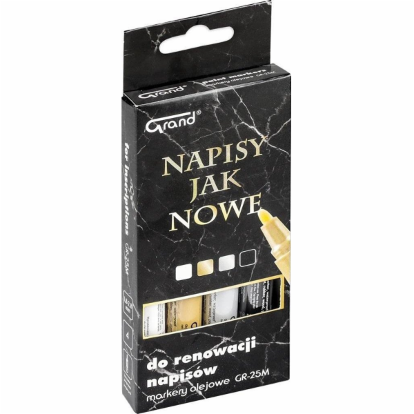 GR-25M olejový popisovač na náhrobky, 4 ks GRAND