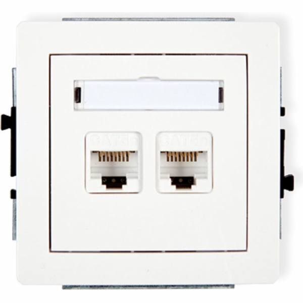 Karlik DECO počítačová zásuvka dvojitá pod omítku 2xRJ45,...