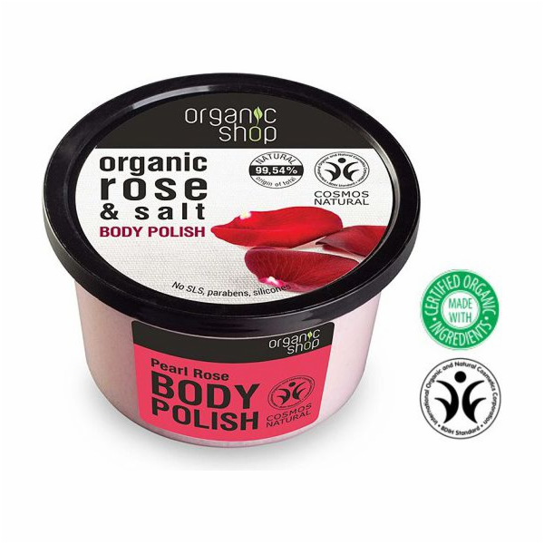 Organic Shop tělový peeling Pearl Rose 250 ml