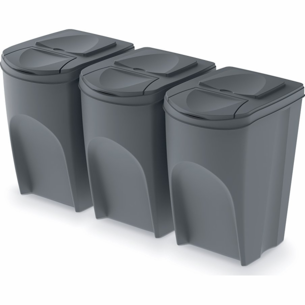 SortiBox odpadkový koš na třídění 35L šedý (IKWB35S3-405U)