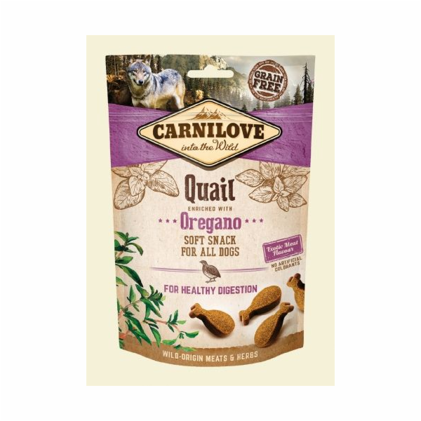 CARNILOVE Semi-Moist Snack Quail & Oreg