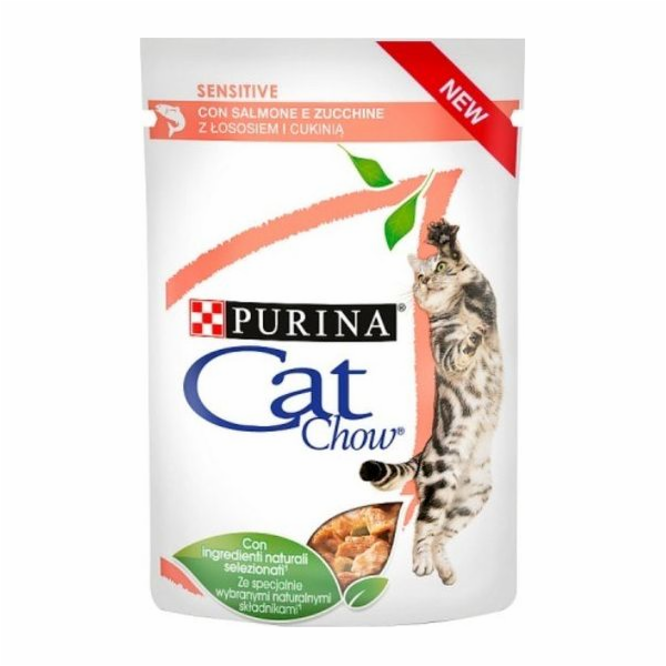 Purina Cat Chow Sensitive Gig with salm