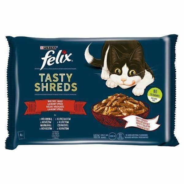 FELIX Tasty Shreds with beef and chicke