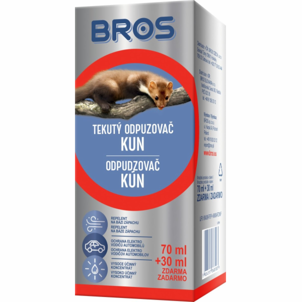 Odpuzovač kun tekutý 70 ml+30 ml zdarma Bros