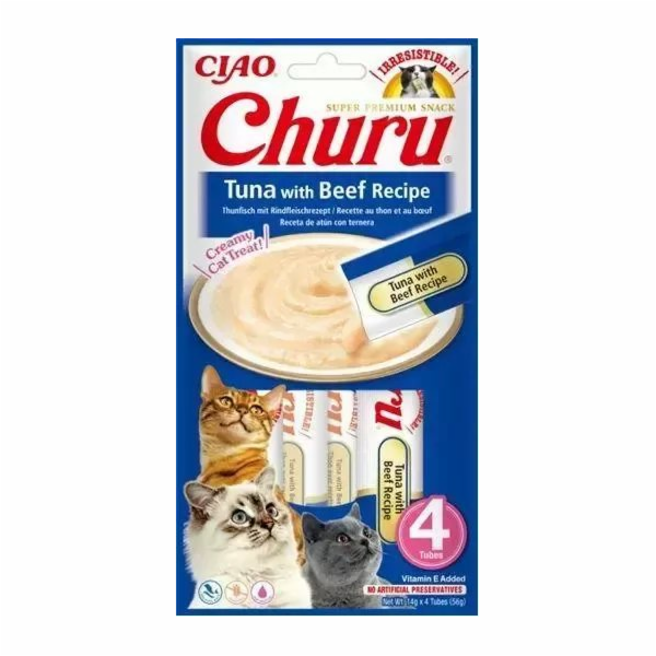 INABA Churu Tuna with Beef Recipe - cat