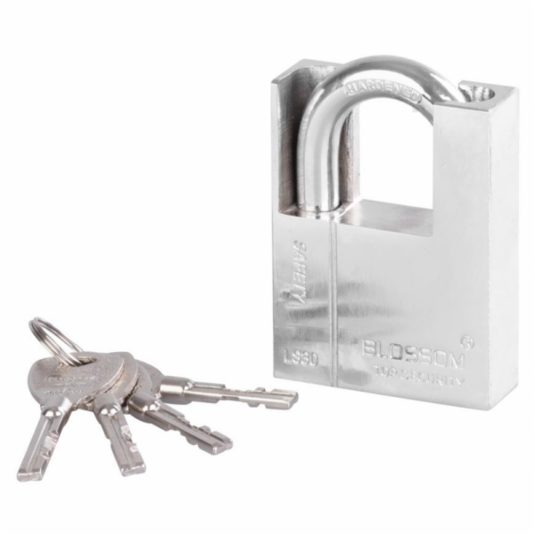 Zámek visací 60 mm Blossom Hi-Sec (4 klíče)