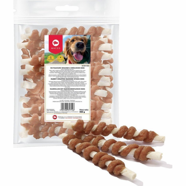 MACED Rabbit wrapped rawhide sticks - d