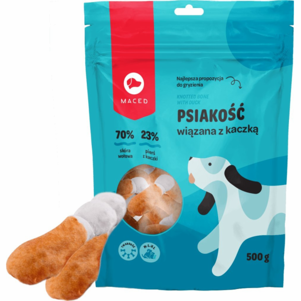 MACED Knotted bone with duck - dog chew