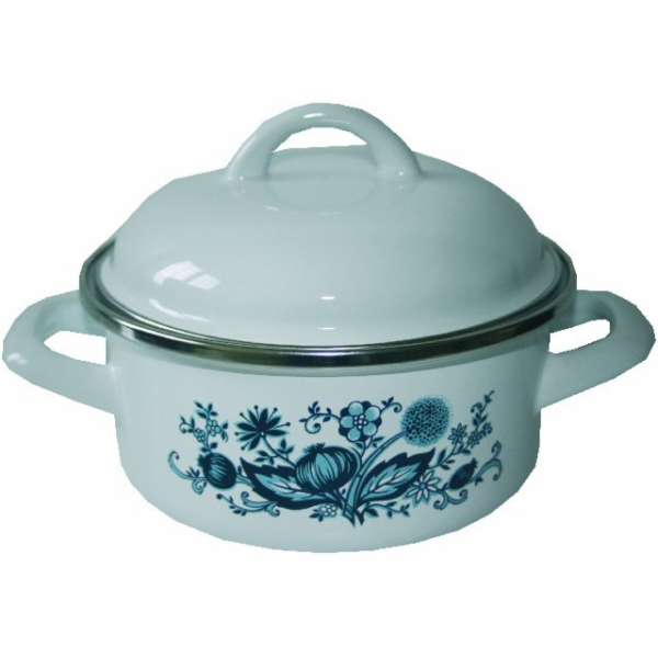 Rendlík smalt 4,75 l s pokličkou dekor Cibulák 24 cm