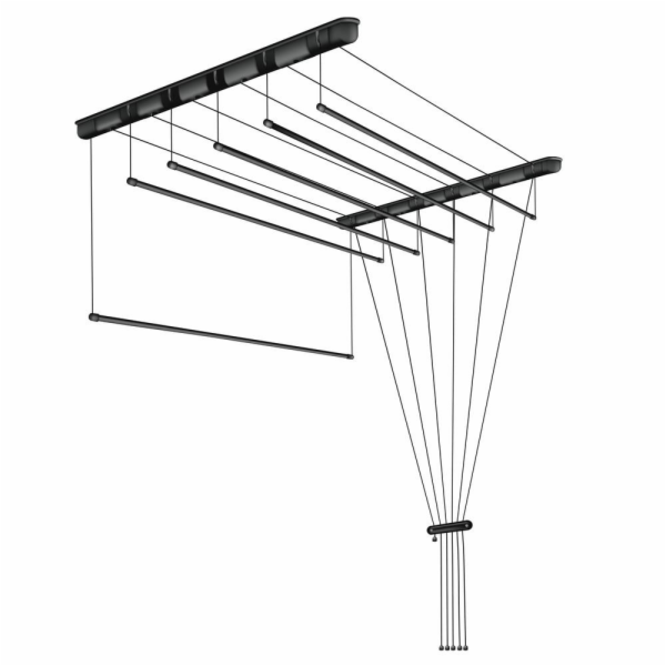 Sušák stropní 60x150 cm černý