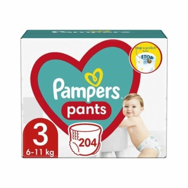 Pampers Pants Boy/Girl 3 204 pc(s)