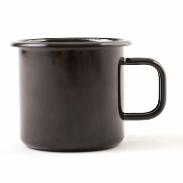 Hrnek smalt 8 cm/0,4 l černý
