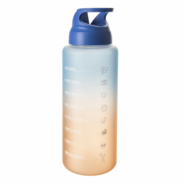 Láhev nápojová MOLY modro-oranžová 1 l